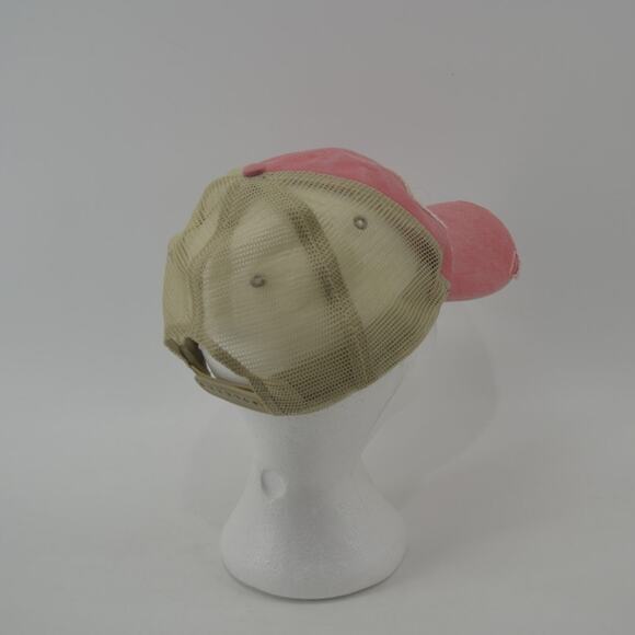 Adams Salty Coral Tan Baseball Distressed Trucker Hat OS - Picture 8 of 11